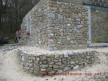 Annexe de maison en pierres dans le Hainaut, Nnamur et Brabant