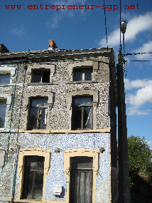 Travaux de rénovation sur façade à Charleroi