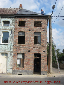 Façade rénovée par entreprise de rénovation située en Wallonie