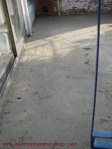 Terrasse à rénover par l'entreprise de rénovation dans le Hainaut SGP