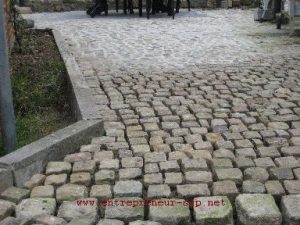 Terrasse en pavés rénovées par Ets SGP